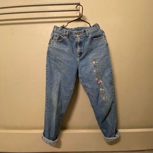 Vintage Mom Jeans with Patches